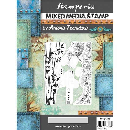 Picture of Stamperia Cling Stamp 5.90"X7.87"-Bamboo, Sir Vagabond In Japan