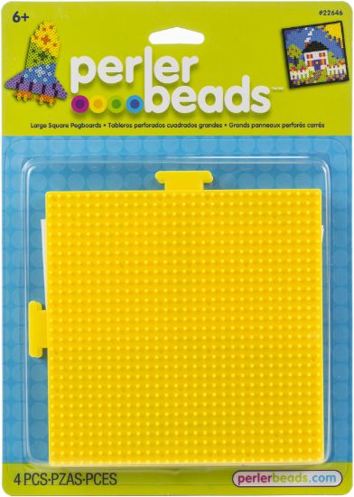Picture of Perler Pegboards 2/Pkg Large Square Yellow