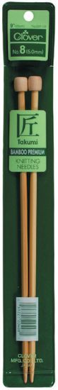 Picture of Takumi Bamboo Single Point Knitting Needles 9" Size 0/2mm
