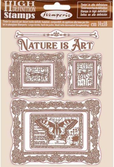 Picture of Stamperia Cling Rubber Stamp 5.5"X7"-Nature Is Art Frames, Atelier Des Arts