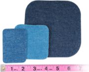 Picture of Iron-On Patch Repair Kit 12/Pkg Assorted Denim