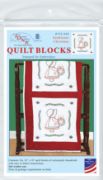 Picture of Jack Dempsey Stamped White Quilt Blocks 18"X18" 6/Pkg Sunbonnet Christmas