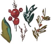 Picture of Sizzix Thinlits Dies By Tim Holtz 9/Pkg Holiday Brushstroke