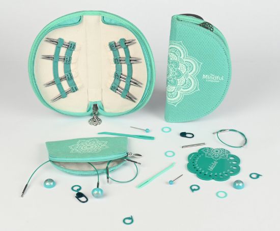 Picture of Knitter's Pride-Mindful Interchangeable Lace Needles Set 2" Generosity Sizes 2.5/3mm To 10/6mm