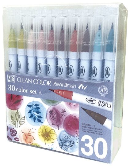 Picture of Kuretake Zig Clean Color Real Brush Markers 30/Pkg