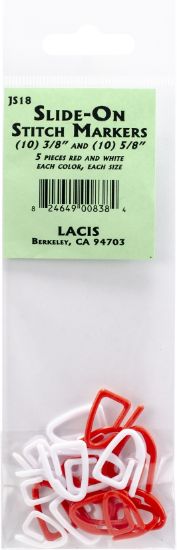 Picture of Lacis Slide-On Stitch Markers 20/Pkg 10 Each .375" & .675"