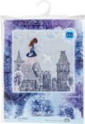 Picture of RTO Counted Cross Stitch Kit 9.5"X9.5" Fairy Tales Live On Roofs (14 Count)