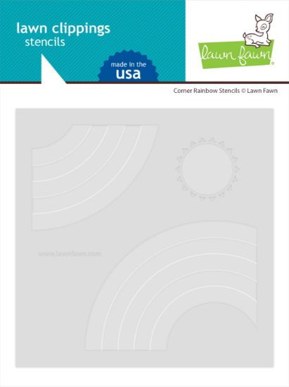 Picture of Lawn Clippings Stencils-Corner Rainbow