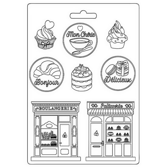 Picture of Stamperia Soft Maxi Mould A5-Oh La La - Patisserie