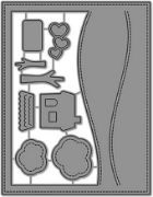 Picture of Lawn Cuts Custom Craft Die  Stitched Hillside Backdrop Landscape