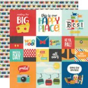 Picture of Say Cheese At The Park Double-Sided Cardstock 12"X12"-2"X2" & 4"X4" Elements