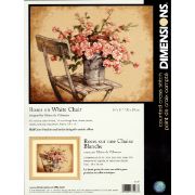 Picture of Roses On White Chair Counted Cross Stitch Kit 14"X11" 14 Count