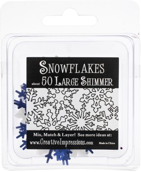 Picture of Large Shimmer Snowflakes 2" 50/Pkg 