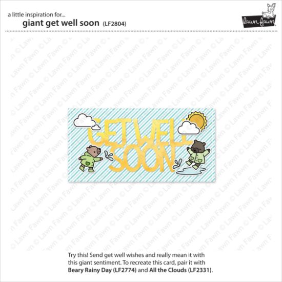 Picture of Lawn Cuts Custom Craft Die-Giant Get Well Soon