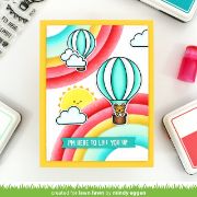 Picture of Lawn Clippings Stencils-Corner Rainbow