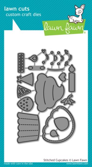 Picture of Lawn Cuts Custom Craft Die Stitched Cupcake