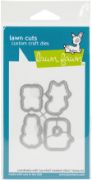 Picture of Lawn Cuts Custom Craft Die Say What? Masked Critters