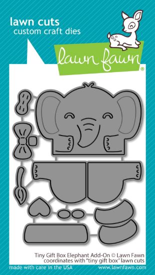 Picture of Lawn Cuts Custom Craft Die-Tiny Gift Box Elephant Add-On