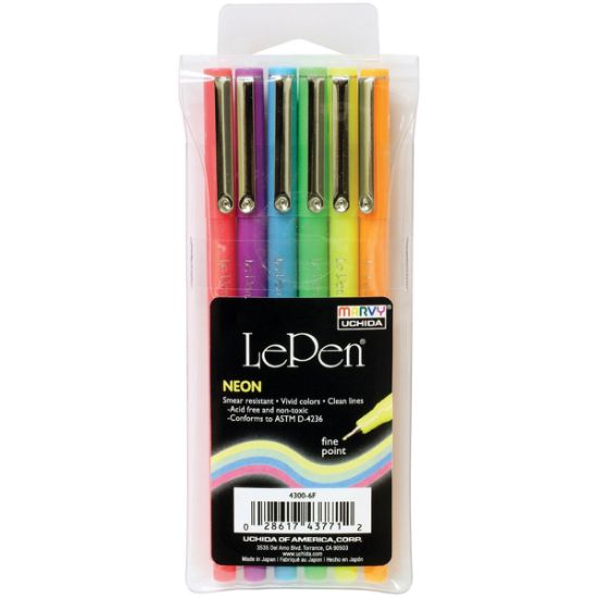 Picture of Le Pen Neon Set 6/Pkg Assorted Colors