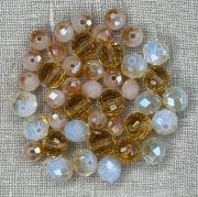 Picture of Round Beads Coral, Ivory, Gold