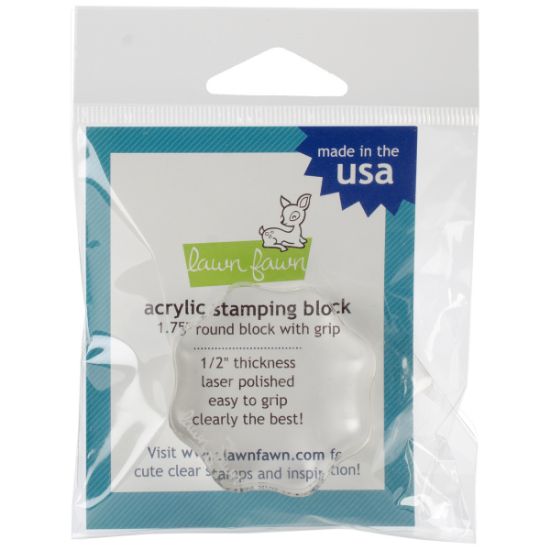 Picture of Lawn Fawn Acrylic Stamping Block W/Grid 1.75" Round
