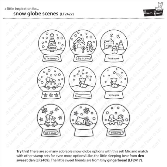 Picture of Lawn Fawn Clear Stamps 4"X6" Snow Globe Scenes