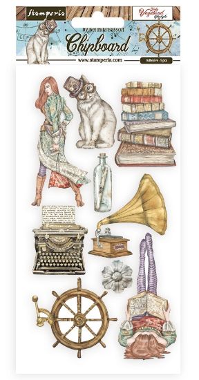 Picture of Stamperia Adhesive Chipboard 6"X12" Elements, Lady Vagabond Lifestyle