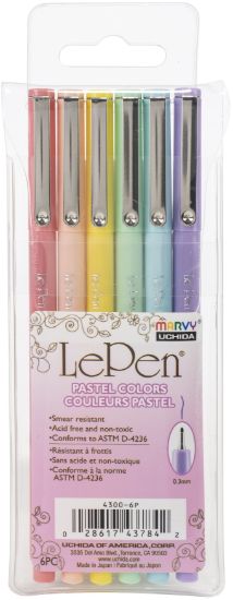 Picture of Le Pen Fine Point Pastel Set 6/Pkg Assorted