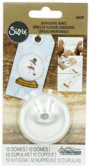 Picture of Sizzix Dimensional Domes 12/Pkg Inspired By Tim Holtz Clear 1.25" Diameter