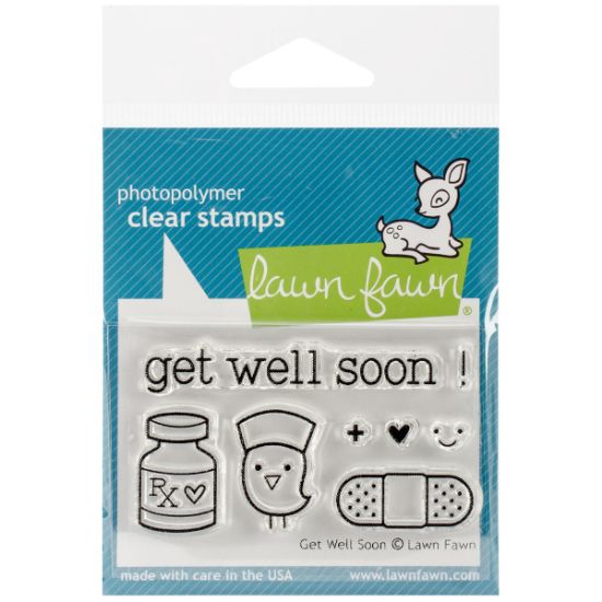 Picture of Lawn Fawn Clear Stamps 3"X2" Get Well Soon