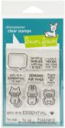 Picture of Lawn Fawn Clear Stamps 3"X4" Say What? Masked Critters
