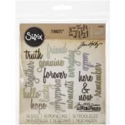 Picture of Sizzix Thinlits Dies 16/Pkg By Tim Holtz Friendship Script Words