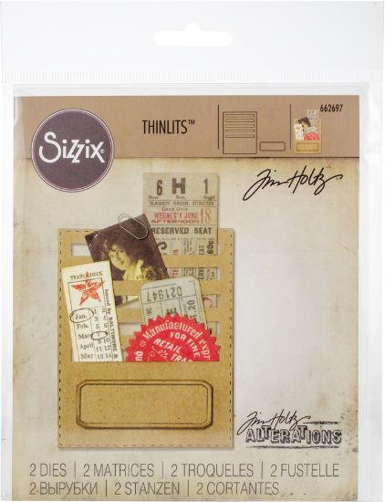Picture of Sizzix Thinlits Dies By Tim Holtz  Stitched Slots