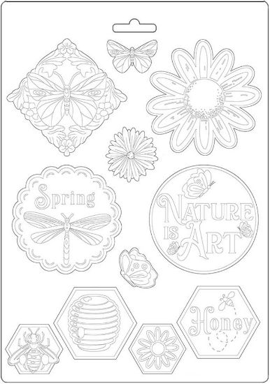 Picture of Stamperia Soft Maxi Mould 8.5"X11.5" Nature Is Art, Atelier Des Arts