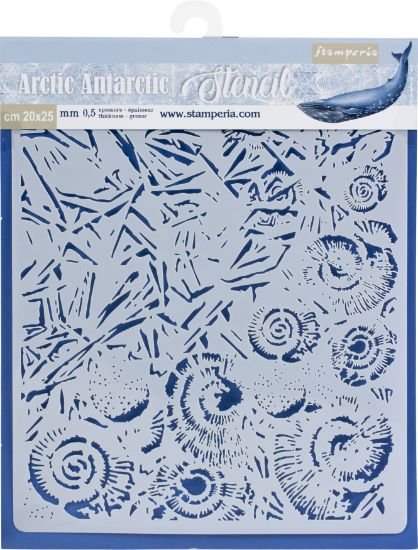 Picture of Stamperia Stencil 7.87"X9.84" Ice & Shells, Arctic Antarctic