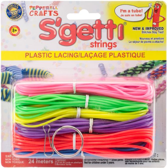 Picture of S'getti Strings Plastic Lacing 27yd Neon