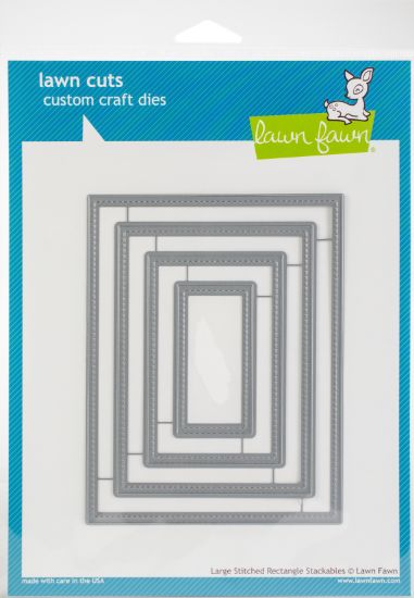 Picture of Lawn Cuts Custom Craft Die Large Stitched Rectangle