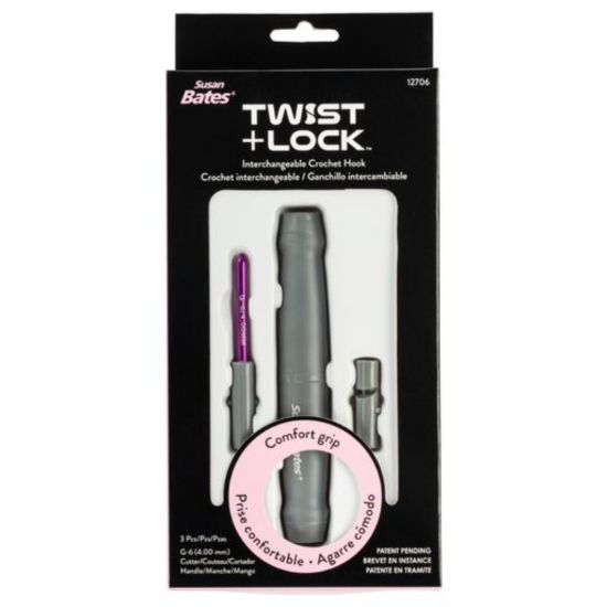 Picture of Susan Bates Twist + Lock Intchg Crochet Hook Starter Set-Size G6/4mm