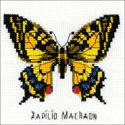 Picture of Swallowtail Butterfly Counted Cross Stitch 5"X5" 14 Count