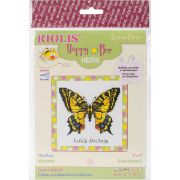 Picture of Swallowtail Butterfly Counted Cross Stitch 5"X5" 14 Count