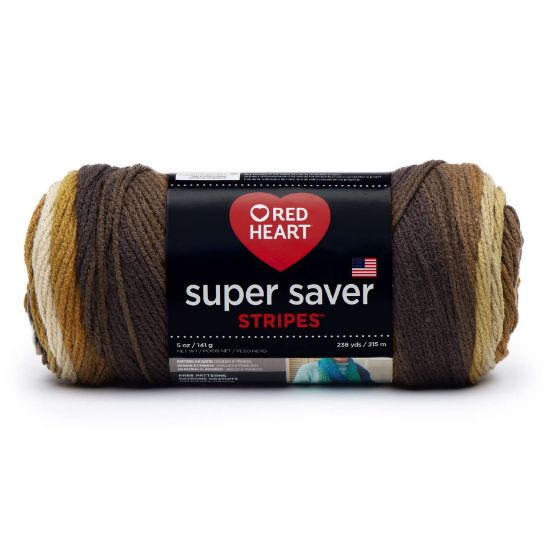 Picture of Red Heart Super Saver Yarn Latte Stripe