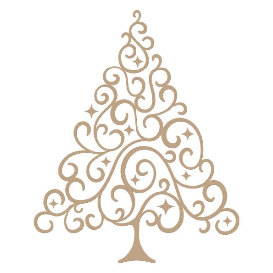 Picture of Spellbinders Glimmer Hot Foil Plate-Flourished Tree- Winter Garden