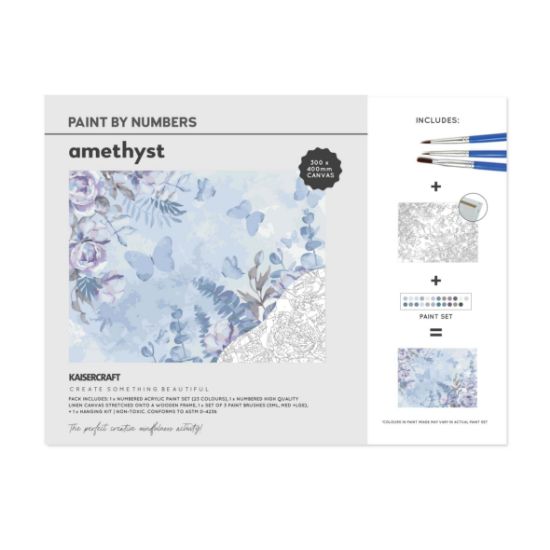 Picture of Kaisercraft Paint By Number Canvas Kit 11.75"x15.75"-Amethyst