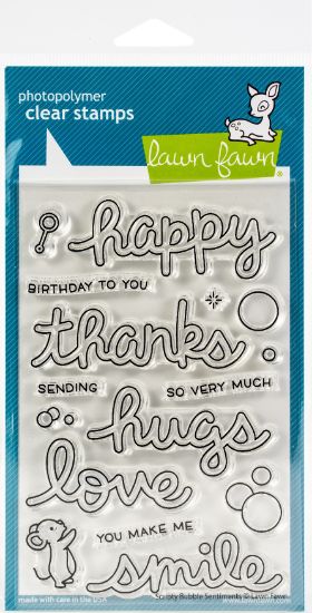 Picture of Lawn Fawn Clear Stamps 4"X6" Scripty Bubble Sentiments