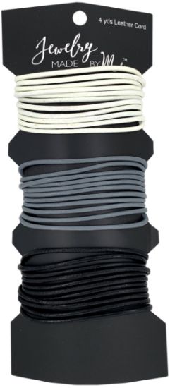 Picture of Leather Cord  White, Grey, Black
