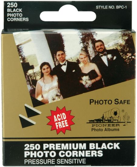 Picture of Premium Photo Corners Self-Adhesive .5" 250/Pkg Black