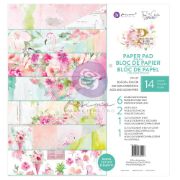 Picture of Prima Marketing Double-Sided Paper Pad 12"X12" 14/Pkg-Postcards From Paradise, 6 Foiled Design