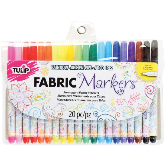 Picture of Tulip Writers Fabric Marker Set 20/Pkg Fine Line Assorted Colors