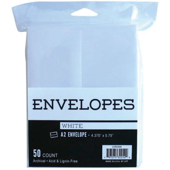 Picture of Leader A2 Envelopes (4.375"X5.75") 50/Pkg Peggable White