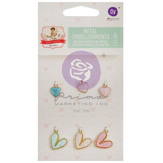 Picture of Love Notes Enamel Charms 6/Pkg